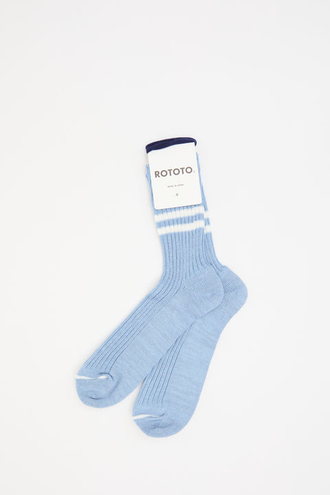 Hemp Organic Cotton Stripe Socks Morning Blue