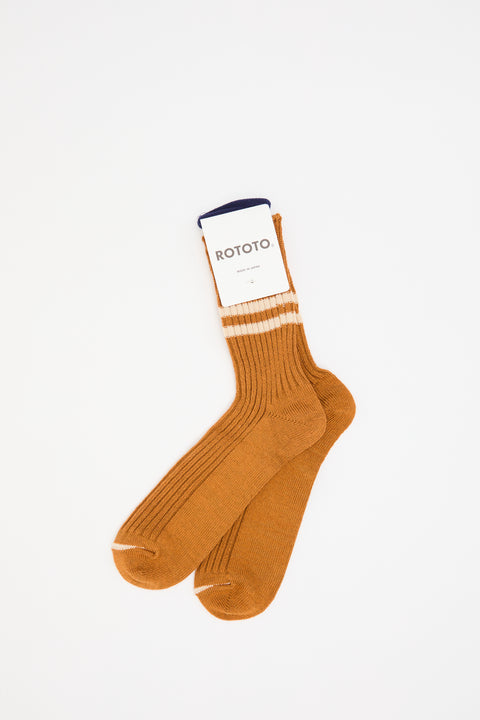 Hemp Organic Cotton Stripe Socks Sunset Gold