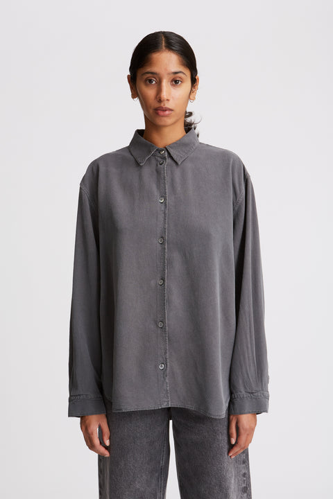 Tiki Japan Charcoal Noil Silk
