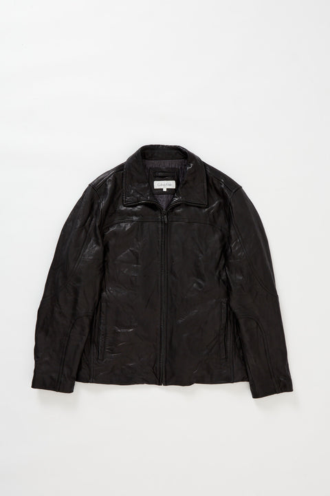 90's Calvin Klein Leather Jacket (L)