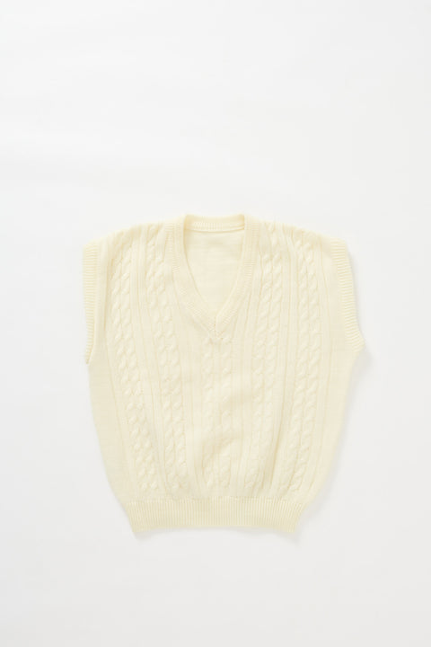 Cable knit sweater vest (L)