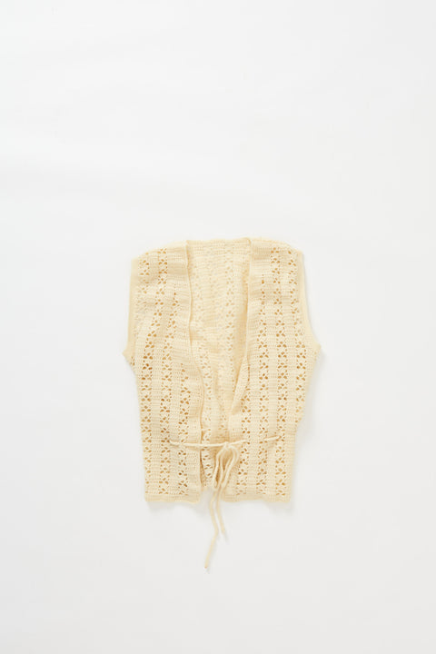 Crochet wool vest (M)