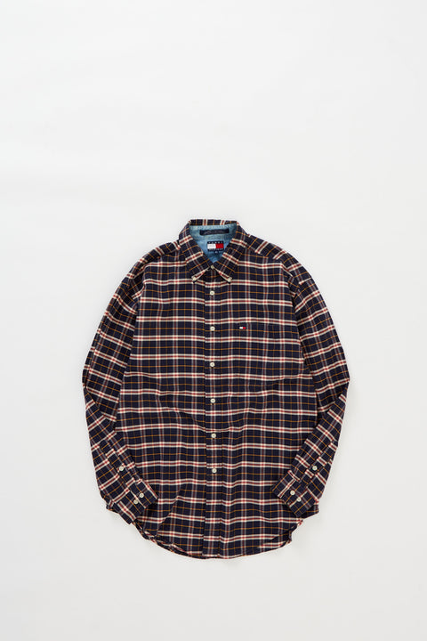 90's Tommy Hilfiger checked oxford shirt (M)