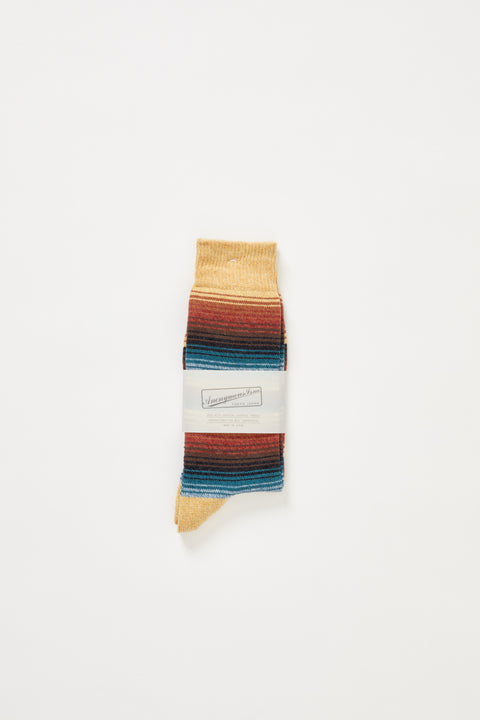 Serape Stripes Crew Mustard
