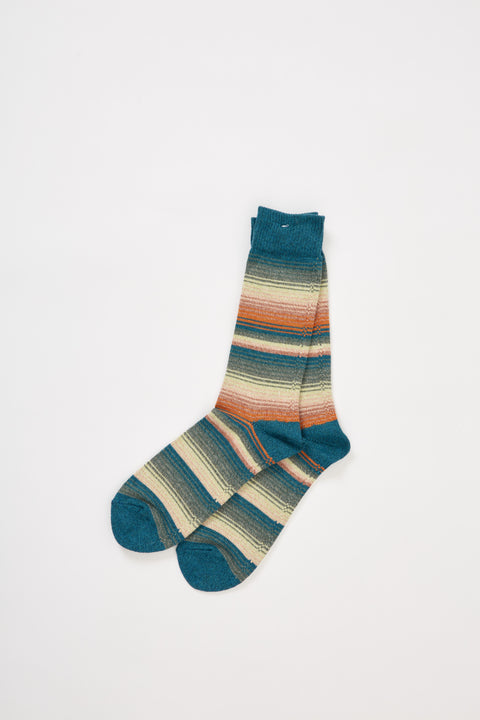 Serape Stripes Crew Green