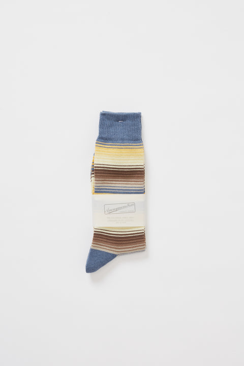 Serape Stripes Crew Blue/Yellow