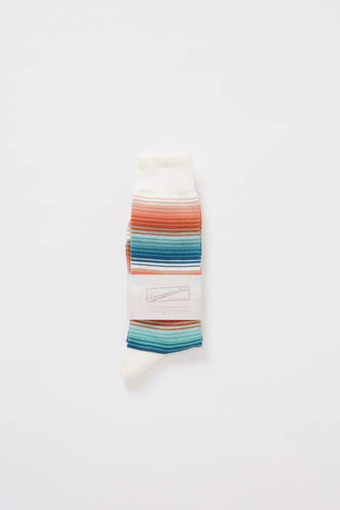 Serape Stripes Crew White
