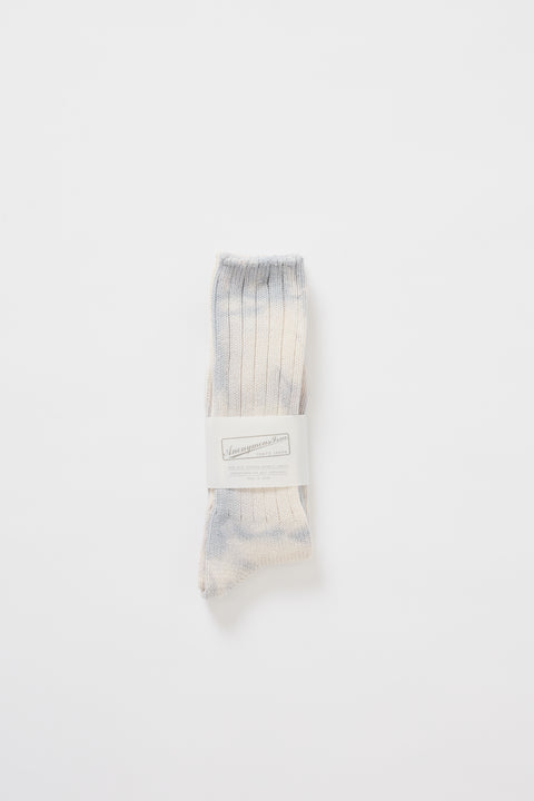 Uneven Dye Crew Light Blue