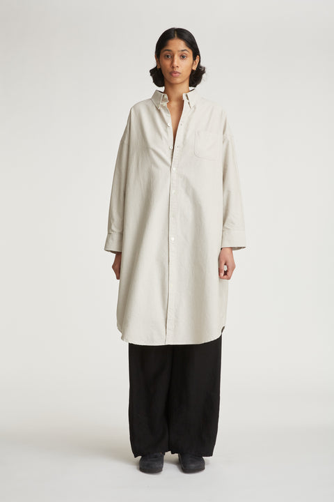 Aiden Shirtdress Beige Stripe Oxford