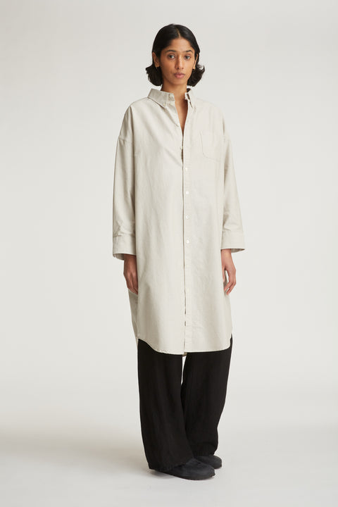 Aiden Shirtdress Beige Stripe Oxford