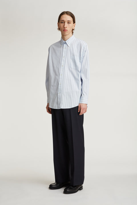 Henrey Celeste Office Stripe Poplin