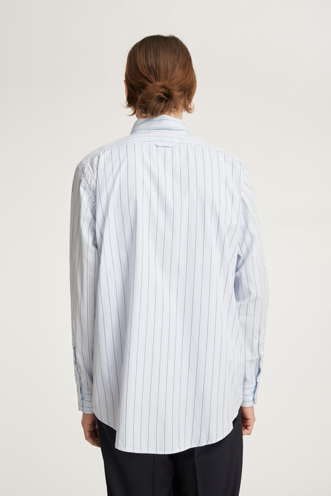 Henrey Celeste Office Stripe Poplin