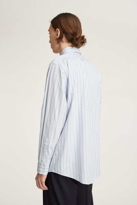Henrey Celeste Office Stripe Poplin