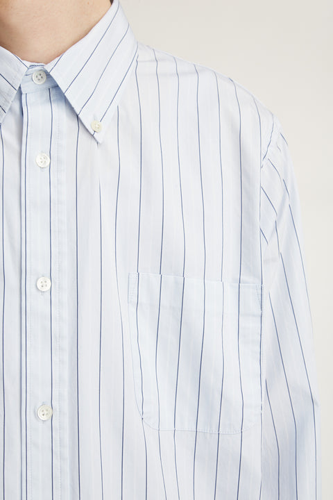 Henrey Celeste Office Stripe Poplin