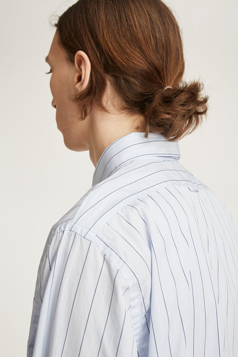 Henrey Celeste Office Stripe Poplin