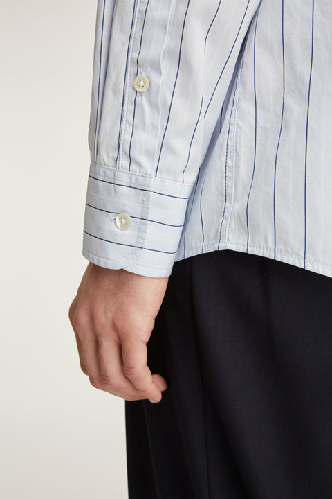 Henrey Celeste Office Stripe Poplin