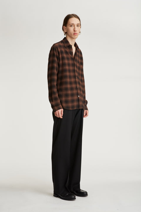 Connely Brown Grunge Check