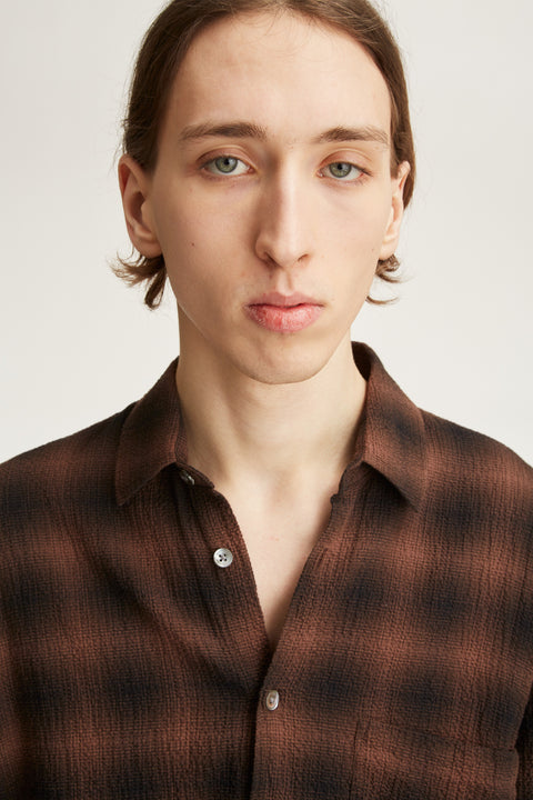 Connely Brown Grunge Check