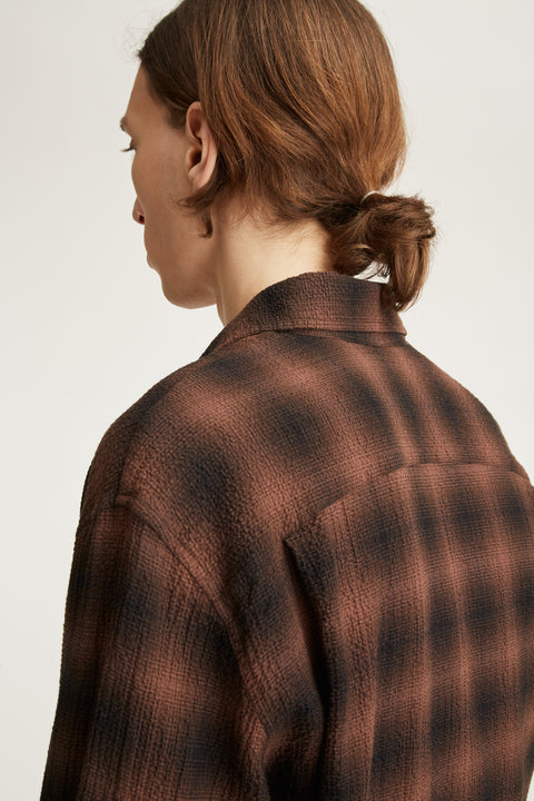 Connely Brown Grunge Check