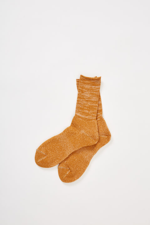 Washi Pile Crew Socks Deep Yellow